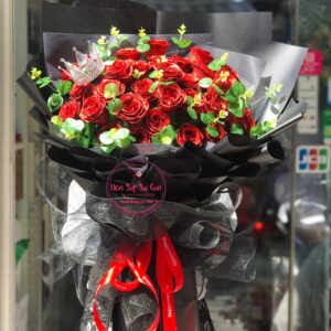 Red bling bling flowers