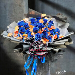 Navy bling bling flowers