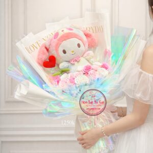 BOH115 Teddy Cinnamoroll giai điệu * Hoa sáp mix