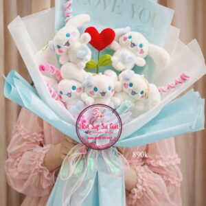 Teddy Cinnamoroll xanh* trái tim len