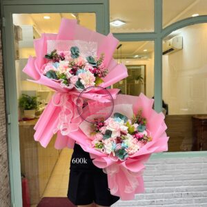 Hoa sáp mix pastel dạ quang