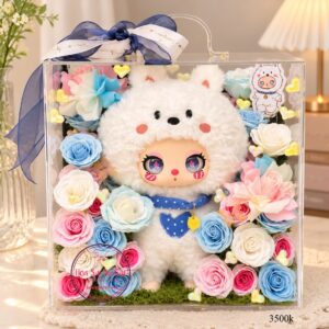 LIILA trắng 600% * Hoa sáp - Vali mica cao cấp 35.35.20cm