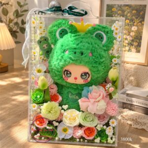 LIILA cute frog 600%* Hoa sáp - Vali mica cao cấp 42.30.20cm