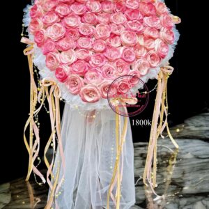 BOH88 Hoa sáp kim tuyến - hồng phấn - voan trắng công chúa