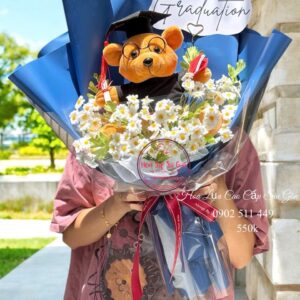 Cúc tana lụa* gấu tốt nghiệp nâu