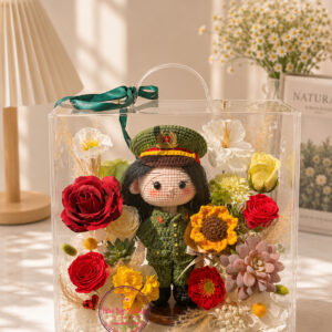 VB19 Doll C.An* Hoa mix - Vali mica cao cấp 28.28.15cm