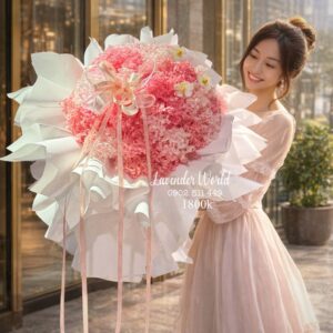 Tn67 - Cẩm tú cầu khô thật - style công chúa
