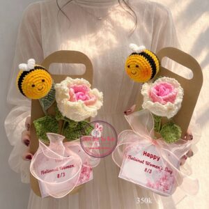 BOH18 Hoa len handmade/ set