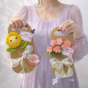 BOH16 Hoa len handmade/ set