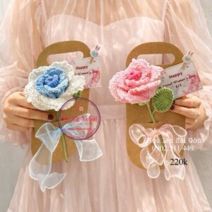 BOH25 Hoa len handmade/ set