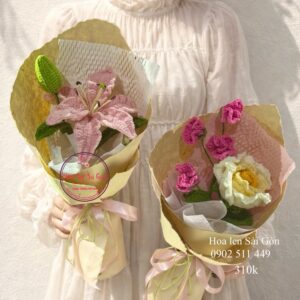 BOH20 Hoa len handmade/ set
