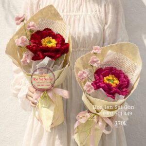 BOH21 Hoa len handmade/ set