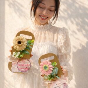 BOH24 Hoa kẽm nhung handmade/ set