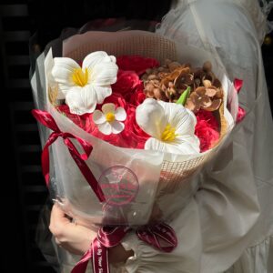 Hoa sáp mix hoa lụa & hoa khô * Hoa bó | HB149