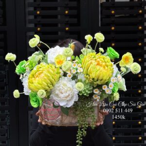 Hoa lụa mix hoa sáp * Hoa để bàn | HDB31