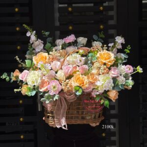 Hoa sáp mix hoa lụa * Hoa để bàn | HDB16