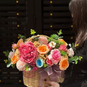 Hoa sáp mix hoa khô * Hoa để bàn | HDB11