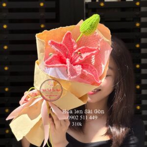 Hoa ly len màu hồng ngẫu nhiên | HB204