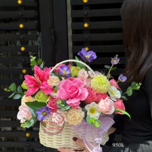 Hoa sáp mix hoa lụa * Hoa để bàn | HDB14