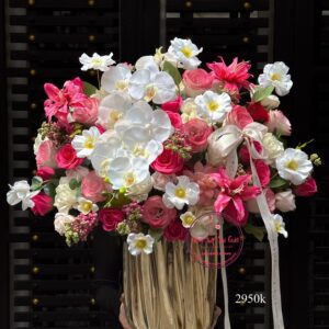 Hoa sáp mix hoa lụa * Hoa để bàn | HDB18