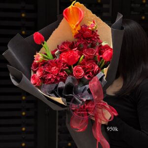 Hoa sáp mix hoa lụa * Hoa bó | HB146