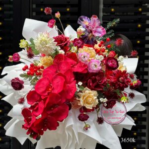 Hoa sáp mix hoa lụa & hoa khô * Hoa bó công chúa | HB180